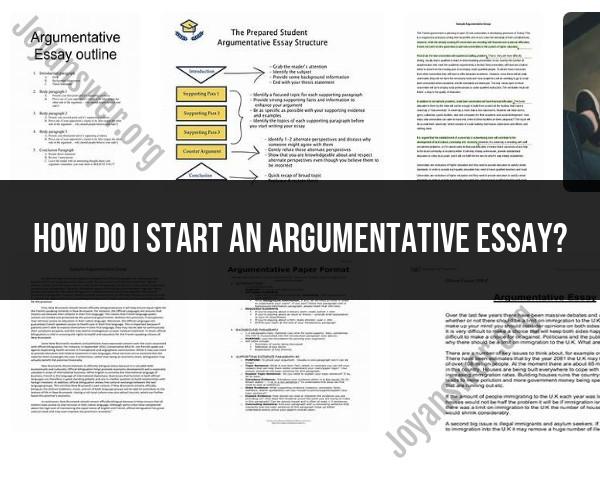 Starting an Argumentative Essay: Writing Initiation
