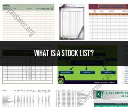 Stock List: Understanding Inventory Management
