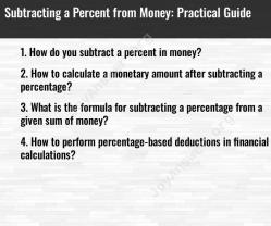Subtracting a Percent from Money: Practical Guide