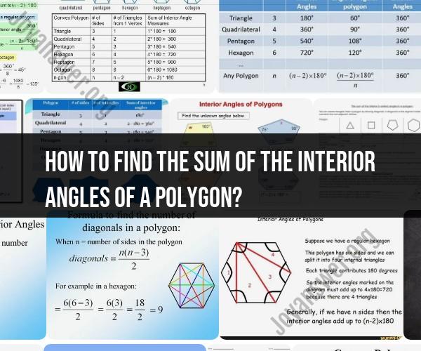 Sum of Interior Angles of a Polygon: Polygonal Geometry