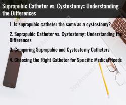 Suprapubic Catheter vs. Cystostomy: Understanding the Differences