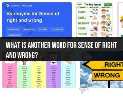 Synonyms for the Sense of Right and Wrong