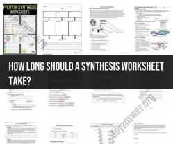 Synthesis Worksheet Duration: Time Management Tips
