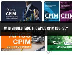 Target Audience for APICS CPIM Course: Career Relevance
