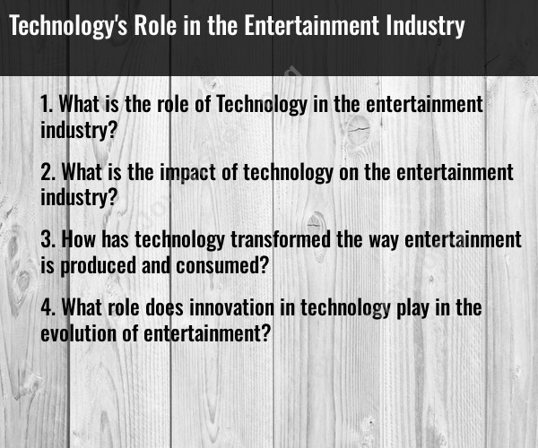 Technology's Role in the Entertainment Industry