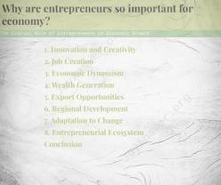 The Crucial Role of Entrepreneurs in Economic Growth