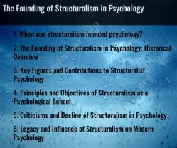 The Founding of Structuralism in Psychology
