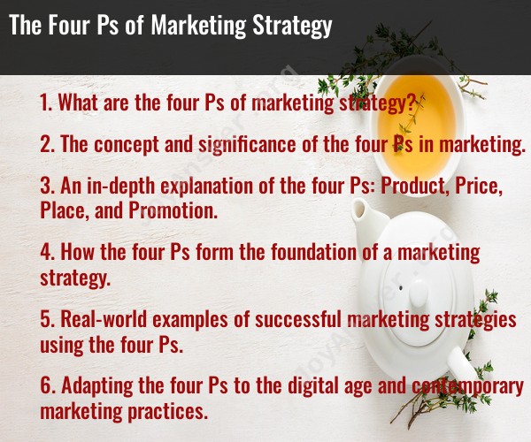 The Four Ps of Marketing Strategy