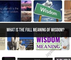 The Full Meaning of Wisdom: Insights and Interpretations