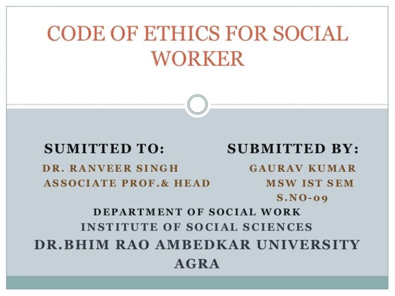 The Importance of Code of Ethics in Social Work