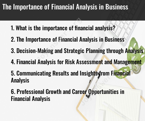The Importance of Financial Analysis in Business