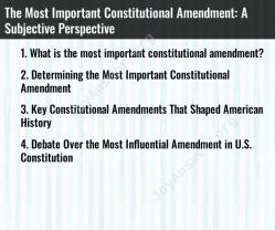 The Most Important Constitutional Amendment: A Subjective Perspective