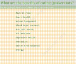 The Nutritional Benefits of Quaker Oats: A Closer Look