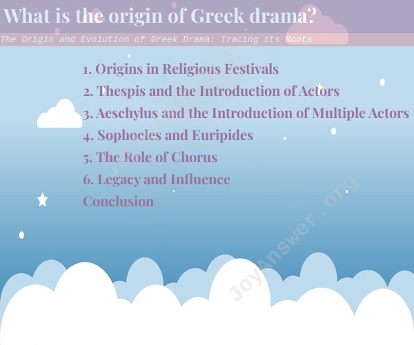 The Origin and Evolution of Greek Drama: Tracing its Roots