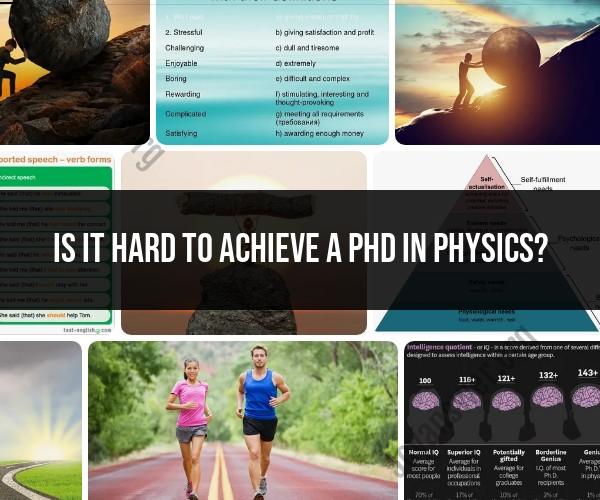 The Path to a PhD in Physics: Challenges and Rewards