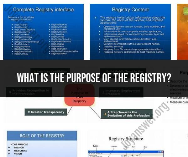 The Purpose and Significance of the Registry
