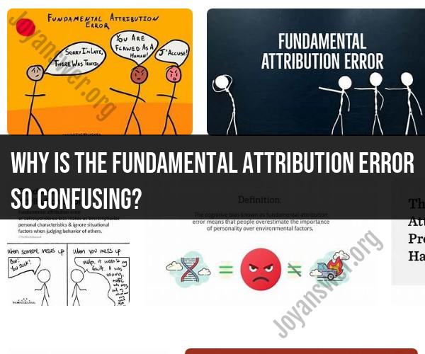 The Puzzling Nature of the Fundamental Attribution Error