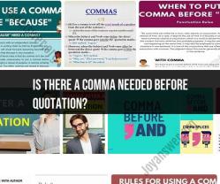 The Quotation Dilemma: Do You Need a Comma Before Quotation?