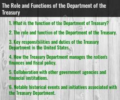 The Role and Functions of the Department of the Treasury