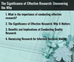 The Significance of Effective Research: Uncovering the Why