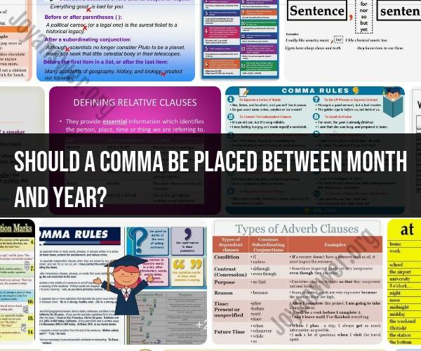 The Use of Commas Between Month and Year: Writing Conventions