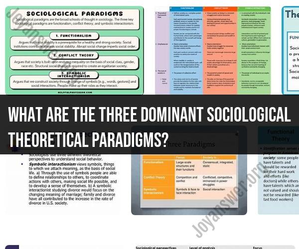 Three Dominant Sociological Theoretical Paradigms: Perspectives on Society