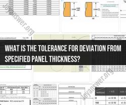 Tolerance for Deviation from Specified Panel Thickness: Manufacturing Standards