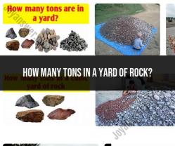 Tons in a Yard of Rock: Conversion Guide