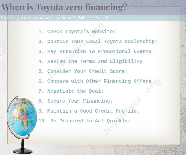 Toyota Zero Financing: When and How to Get It