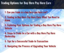 Trading Options for Buy Here Pay Here Cars