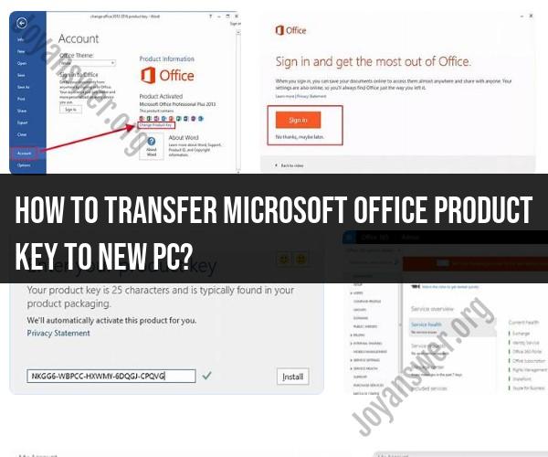 Transferring Your Microsoft Office Product Key to a New PC