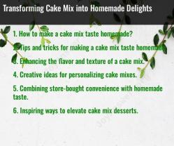 Transforming Cake Mix into Homemade Delights
