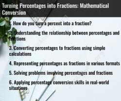 Turning Percentages into Fractions: Mathematical Conversion