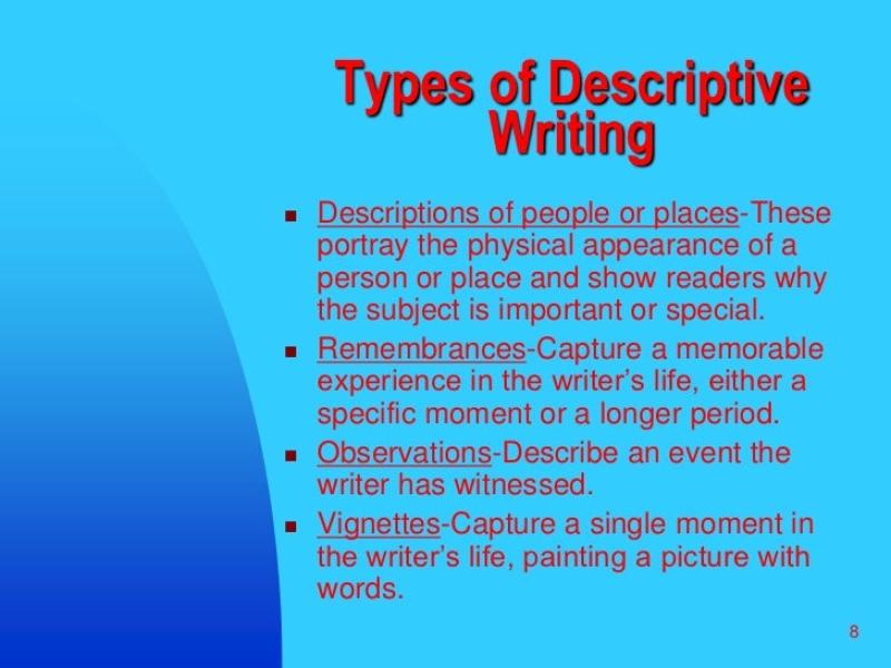 Types of Descriptive Writing: Exploring Creative Expression