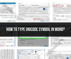 Typing Unicode Symbols in Word: Simplified Methods and Shortcuts