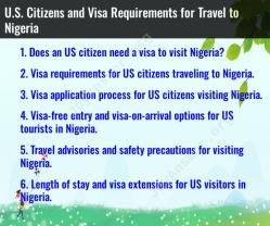 U.S. Citizens and Visa Requirements for Travel to Nigeria
