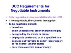 UCC Bills and Negotiable Instruments: What You Need to Know