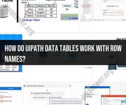 UiPath Data Tables and Row Names: Optimizing Data Handling