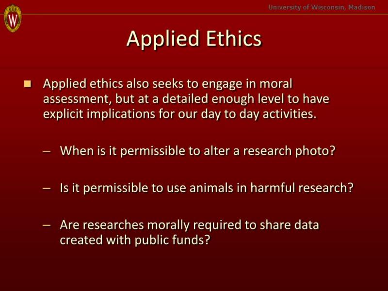 Understanding Applied Ethics: Conceptual Interpretation