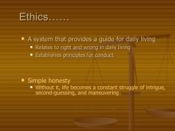 Understanding Ethics Class: Curriculum and Scope