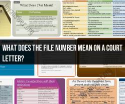 Understanding File Numbers on Court Letters