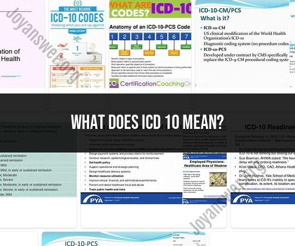 Understanding ICD-10: Definition and Purpose