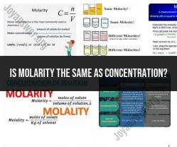 Understanding Molarity vs. Concentration: Are They the Same?