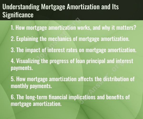 Understanding Mortgage Amortization and Its Significance