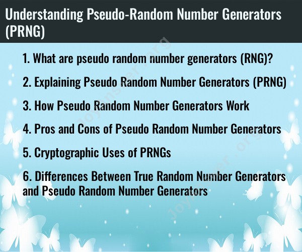 Understanding Pseudo-Random Number Generators (PRNG)