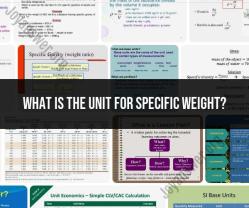 Understanding Specific Weight: A Measurement Explained