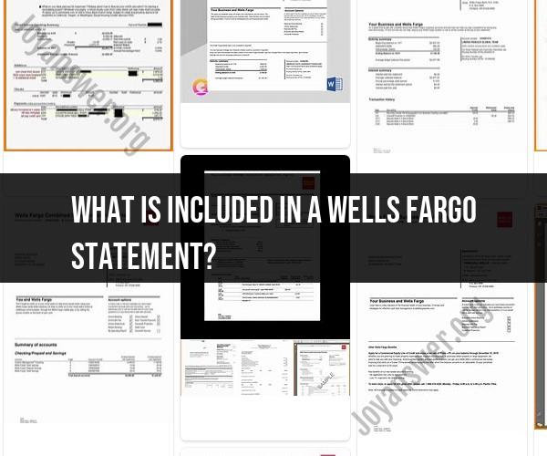 Understanding the Contents of a Wells Fargo Statement