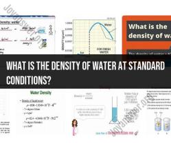 Understanding the Density of Water at Standard Conditions
