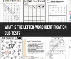 Understanding the Letter-Word Identification Sub-test