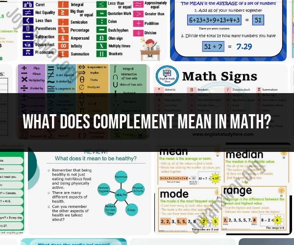 Understanding the Mathematical Meaning of Complement
